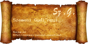 Szemesi Gyöngyi névjegykártya